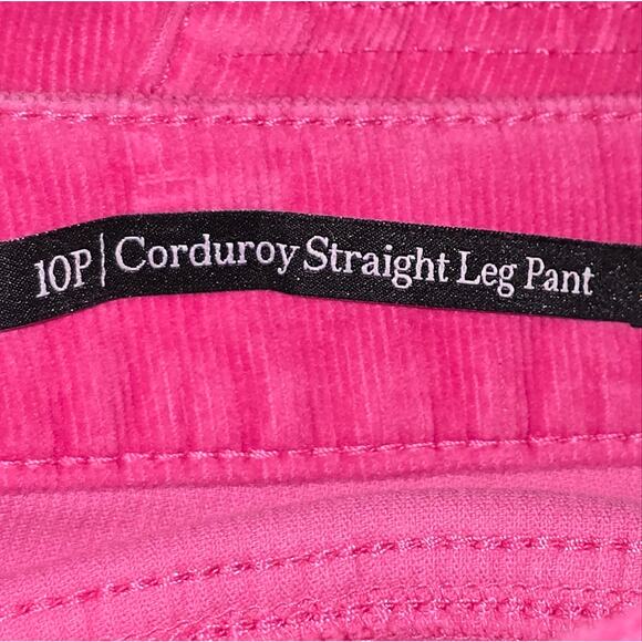 Talbots Pink Corduroy Straight Leg Women's Pink Jeans Pants Size 10P Petite - Picture 11 of 11